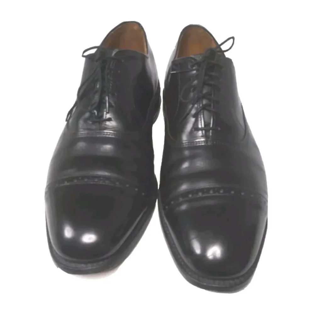 Allen Edmonds Byron Cap Toe Oxfords Men's Size 10 D Made In USA Quarter Brogue - Picture 2 of 12